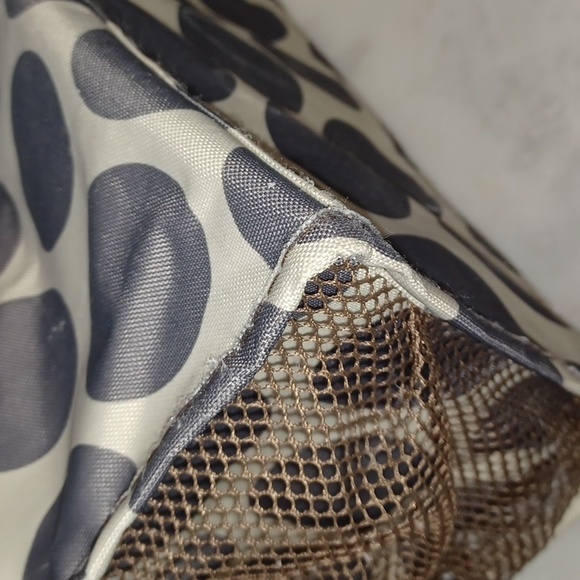 Thirty-One Organizing Keep It Caddy Tote Real Mod Dot Large Circles Gray Taupe - Picture 14 of 17